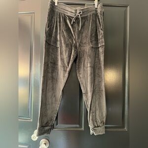 Women’s Suede Gray Jogger Pants